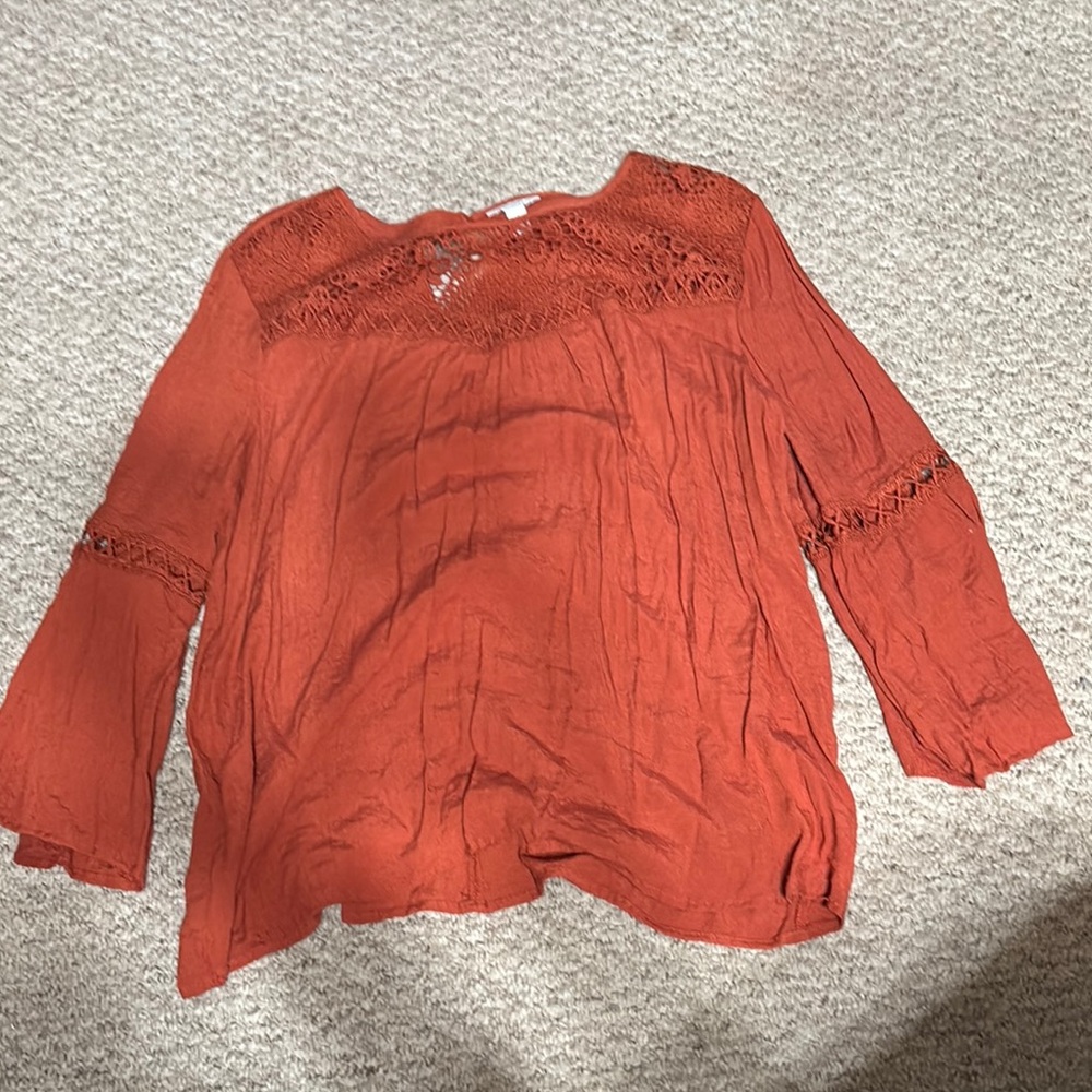 Lace brown blouse